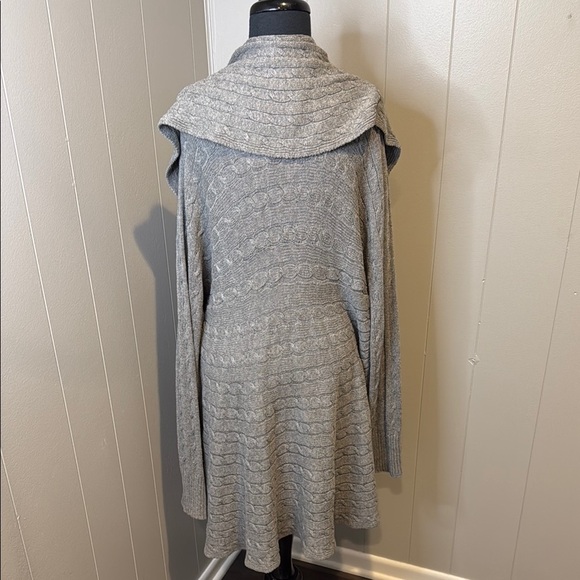 Z Jones New York Collection Women’s 3XL Gray Waterfall Cardigan Sweater - Picture 4 of 5